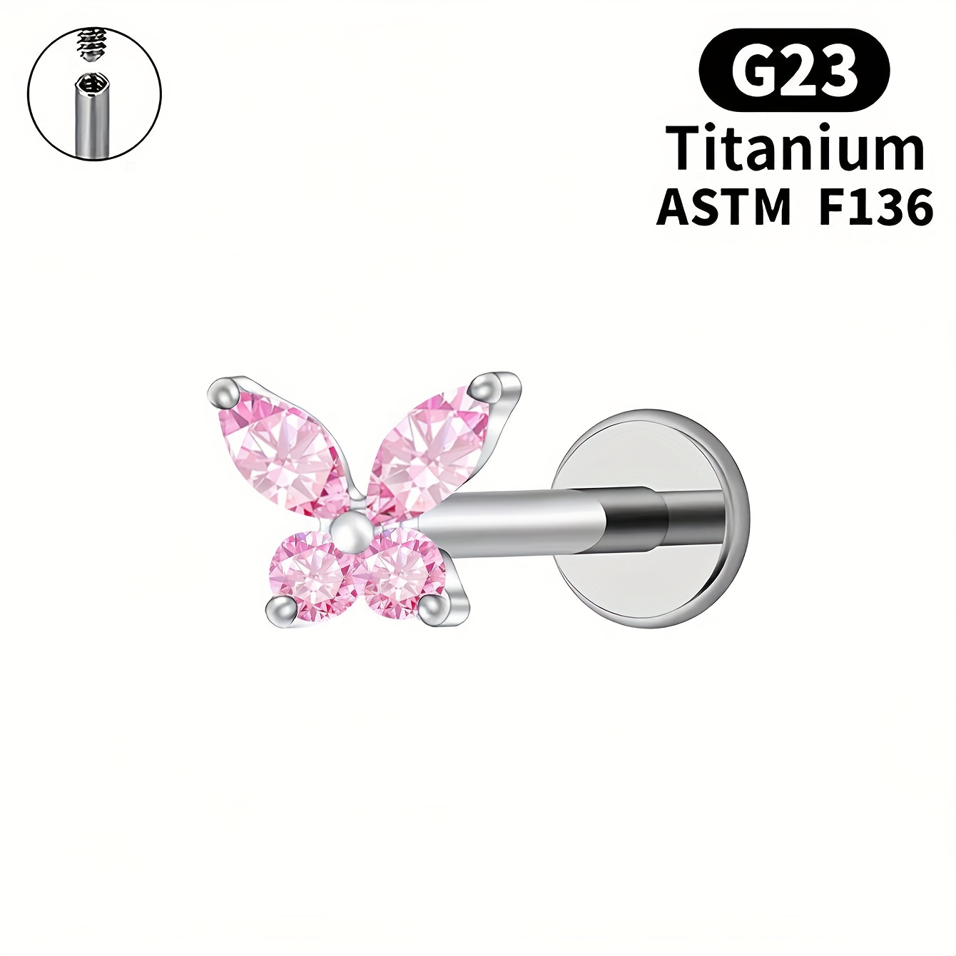 Women's Exquisite Titanium Alloy Butterfly-Shaped Cartilage Earring